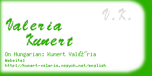 valeria kunert business card